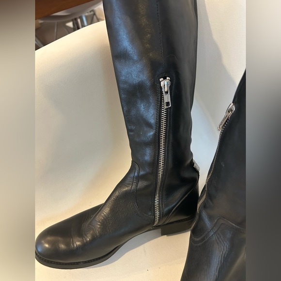 Black leather Coach Mirriam  riding boots - Picture 4 of 7